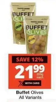 Checkers BUFFET Olives offer