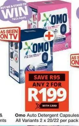 Checkers Omo Auto Detergent Capsules offer