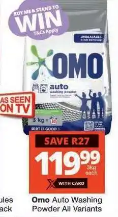 Checkers Omo Auto Washing Powder All Variants offer