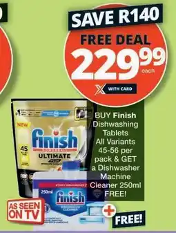 Checkers Finish Dishwashing Tablets offer