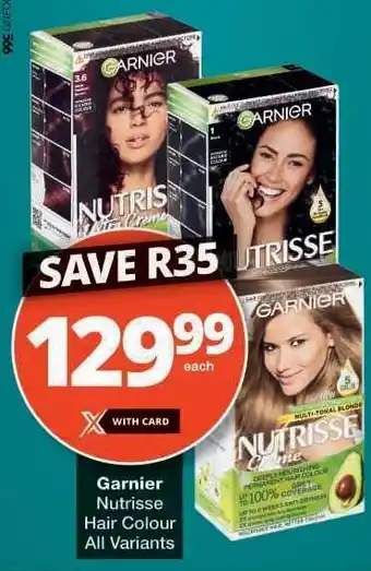 Checkers Garnier Nutrisse Hair Colour offer