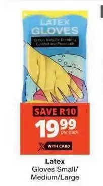 Checkers Latex Gloves Small/Medium/Large offer