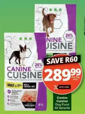 Checkers CANINE CUISINE Dog Food offer