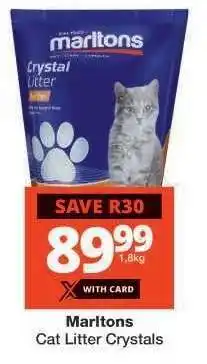 Checkers Marltons Cat Litter Crystals offer