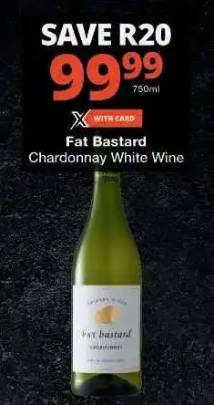 Checkers Fat Bastard Chardonnay White Wine offer