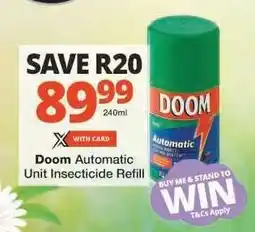Checkers Doom Automatic Unit Insecticide Refill offer