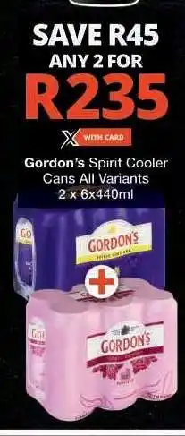 Checkers Gordon's Spirit Cooler offer