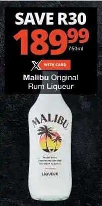 Checkers Malibu Original Rum Liqueur offer