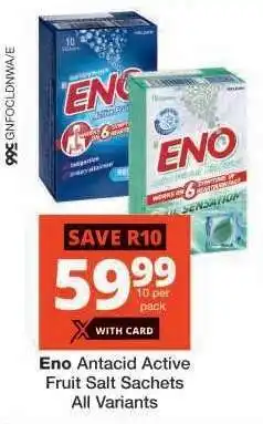 Checkers ENO ANTACID ACTIVE FRUIT SALT SACHETS offer