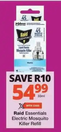 Checkers Raid Essentials Electric Mosquito Killer Refill offer