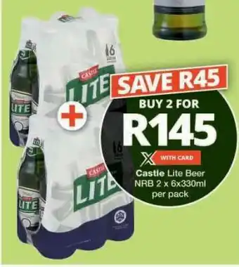 Checkers CASTLE LITE BEER offer