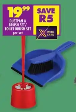 Shoprite Dustpan & brush set/ toilet brush set offer