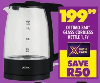 Shoprite Ottimo 360° glass cordless kettle offer