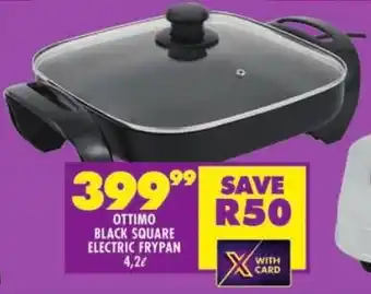 Shoprite Ottimo black square electric frypan offer