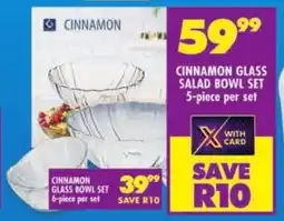 Shoprite Cinnamon glass bowl set offer