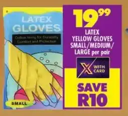 Shoprite Latex yellow gloves small/ medium/ large offer