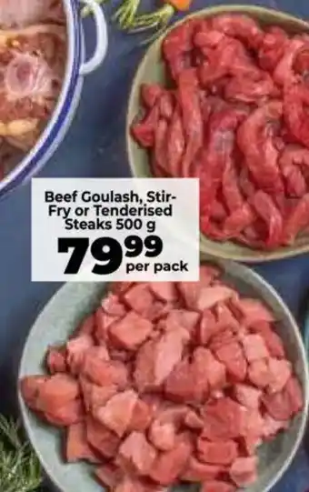 Food Lover's Market Beef Goulash, Stir-Fry or Tenderised Steaks offer