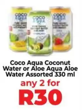 Food Lover's Market Coco Aqua Coconut Water or Aloe Aqua Aloe Water Assorted offer