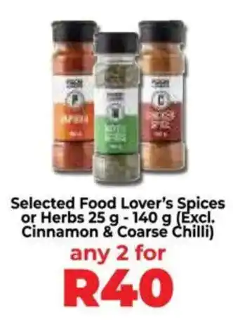 Food Lover's Market Selected Food Lover's Spices or Herbs offer