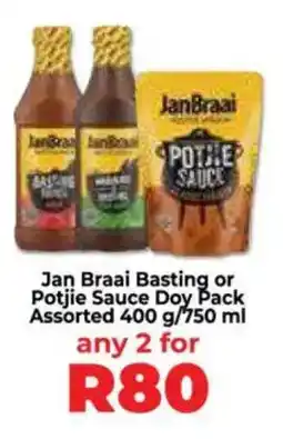 Food Lover's Market Jan Braai Basting or Potjie Sauce Doy Pack Assorted offer