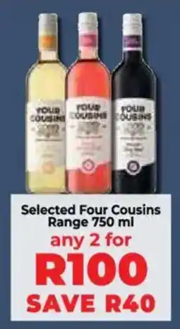 Food Lover's Market Selected Four Cousins Range offer