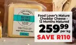 Food Lover's Market Food Lover's Mature Cheddar Cheese offer