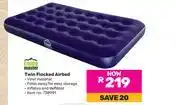 Game Campmaster Twin Flocked Airbed offer