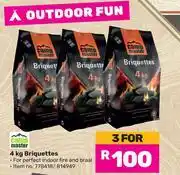 Game 0Campmaster Briquettes-For 3 x 4Kg offer
