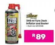 Game Shield Tyre Jack Inflator & Sealer-340ml offer