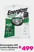Game Energizer Rechargeable 400 Lumen Headlamp offer