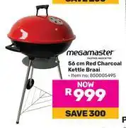 Game Megamaster 56cm Red Charcoal Kettle Braai offer