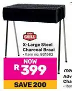 Game Expert Grill X-Large Steel Charcoal Braai offer