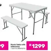 Game Campmaster Picnic Table With 2 Benches offer