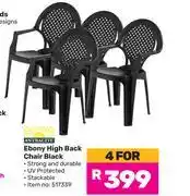 Game Antracite Ebony High Back Chair Black-For 4 offer