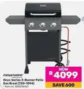 Game Megamaster Onyx Series 3 Burner Patio Gas Braai 720-1094 offer