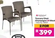 Game Contour Tuscany Chair Champagne Or Black-For 2 offer