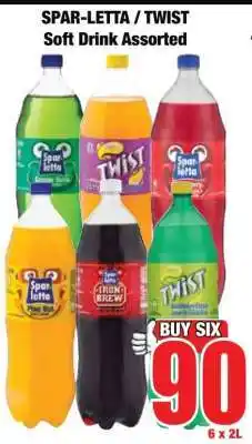 Boxer SPAR-LETTA / TWIST Soft Drink Assorted offer