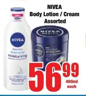 Boxer NIVEA Body Lotion / Cream Assorted offer