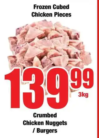 Boxer Frozen Cubed Chicken Pieces offer