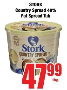 Boxer STORK Country Spread 40% Fat Spread Tub offer