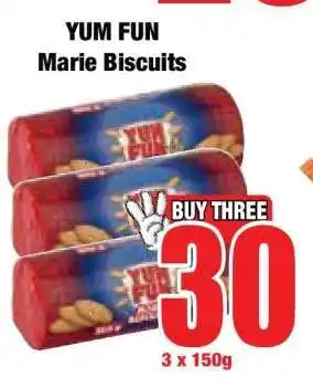 Boxer YUM FUN Marie Biscuits offer