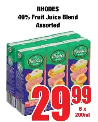 Boxer RHODES 40% Fruit Juice Blend Assorted offer