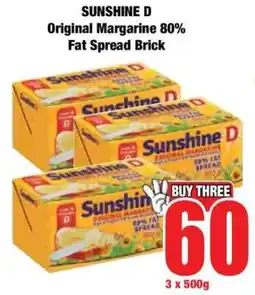 Boxer SUNSHINE D Original Margarine 80% Fat Spread Brick offer