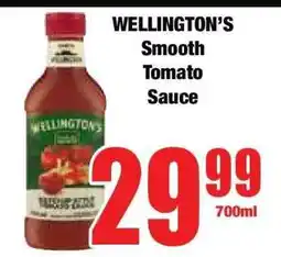 Boxer WELLINGTON'S Smooth Tomato Sauce offer