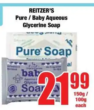 Boxer REITZER'S Pure / Baby Aqueous Glycerine Soap offer