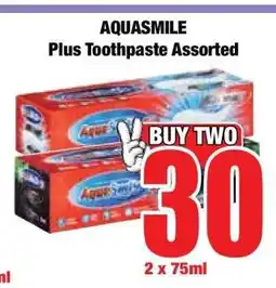 Boxer AQUASMILE Plus Toothpaste Assorted offer