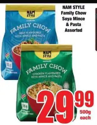 Boxer NAM STYLE Family Chow Soya Mince & Pasta Assorted offer