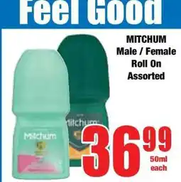 Boxer MITCHUM Male / Female Roll On Assorted offer