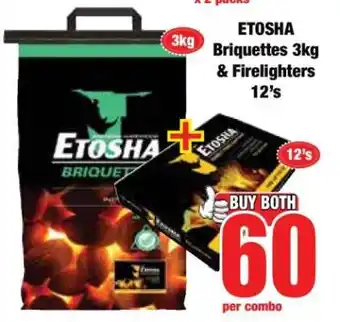 Boxer ETOSHA Briquettes 3kg & Firelighters 12's offer