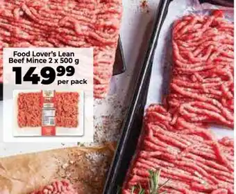 Food Lover's Market Food Lover's Lean Beef Mince 2 x 500 g offer